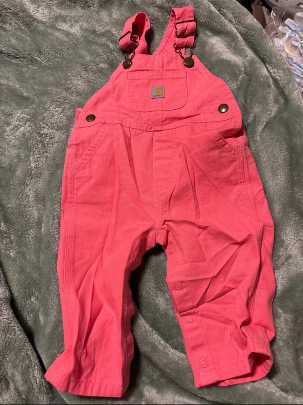 Carhartt Bright Pink Infant Overalls - Kids Bottoms